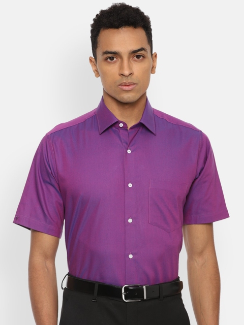

Van Heusen Men Purple Pure Cotton Opaque Formal Shirt