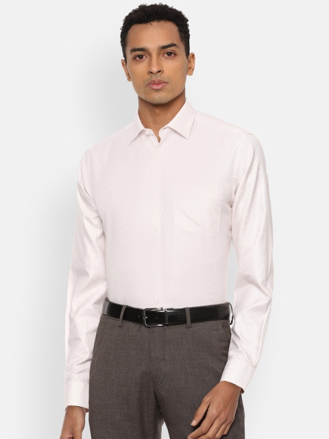 

Van Heusen Men Beige Pure Cotton Opaque Textured Formal Shirt