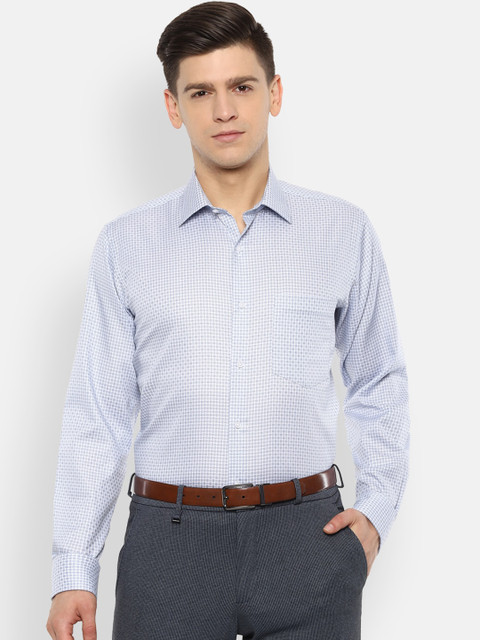 

Van Heusen Men Blue Opaque Printed Formal Shirt