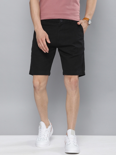 

Mast & Harbour Men Black Solid Chino Shorts
