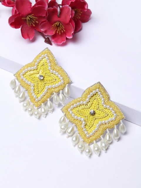 

Moedbuille Yellow Contemporary Drop Earrings