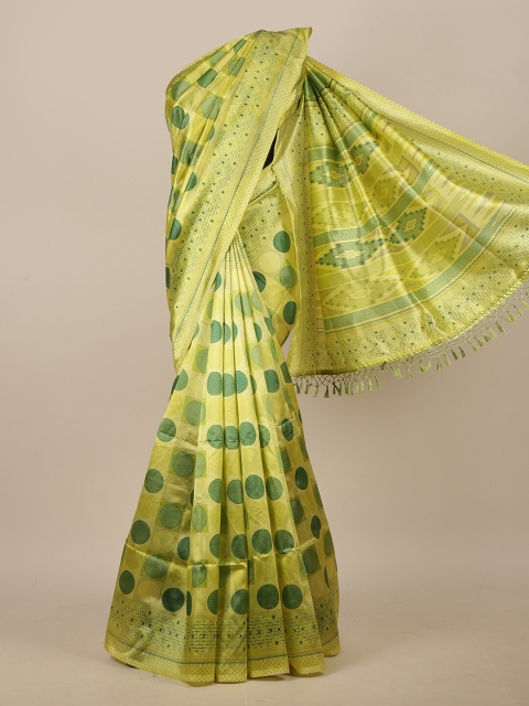 

Pothys Green Cotton Blend Saree