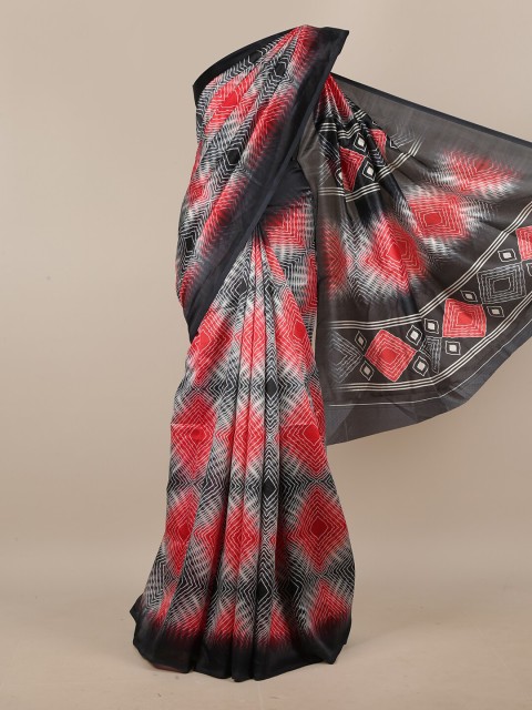

Pothys Pink & Grey Printed Saree