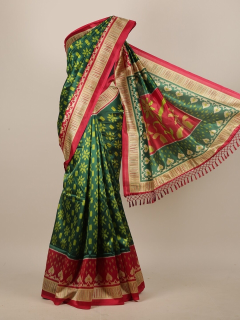 

Pothys Green & Red Printed Saree