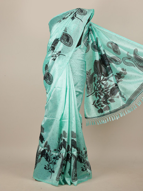 

Pothys Blue & Black Ethnic Motifs Saree