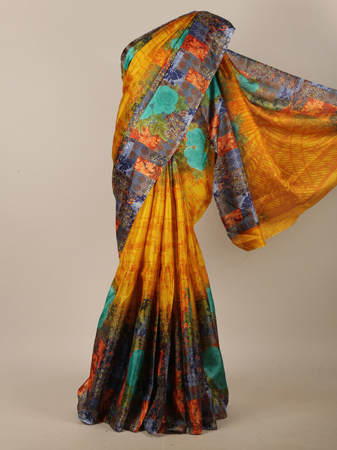 

Pothys Yellow & Red Floral Saree