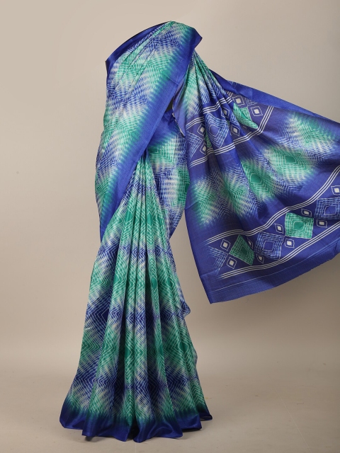 

Pothys Green & Blue Printed Saree