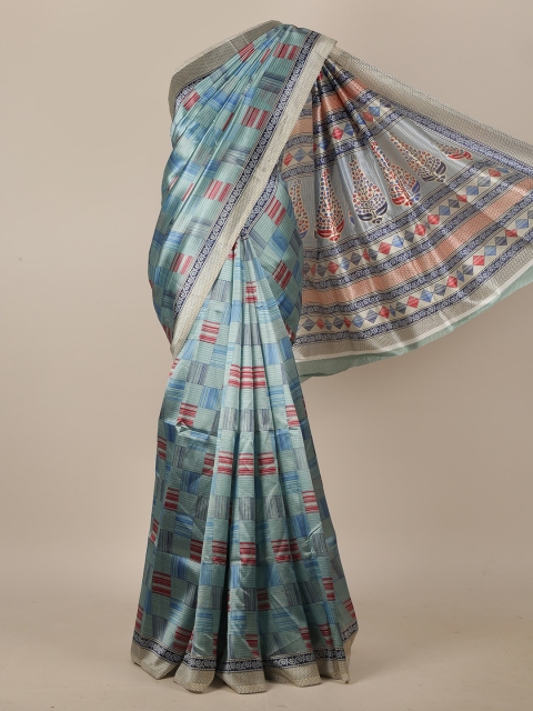 

Pothys Blue & Red Printed Saree