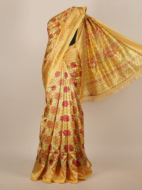 

Pothys Yellow & Red Printed Saree