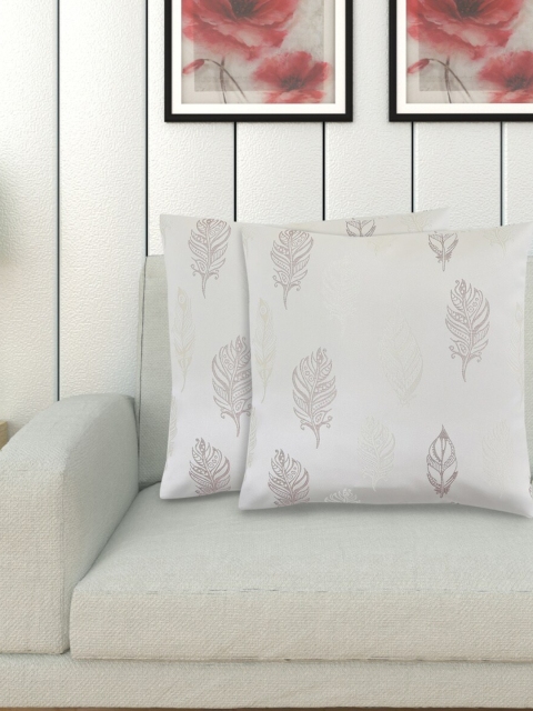

Home Centre Off White Set of 2 Ethnic Motifs Square Cushion Covers