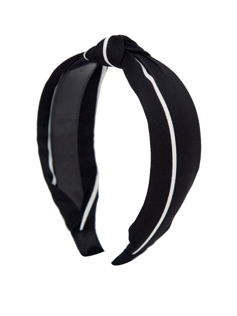 

MARC LOUIS Women Black & White Striped Headband