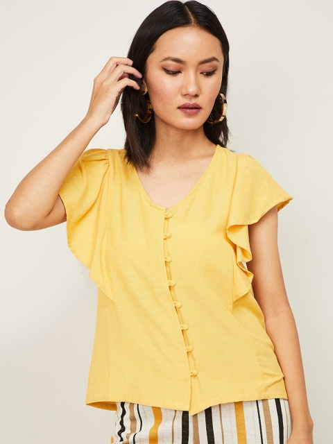 

Bossini Mustard Yellow Regular Top