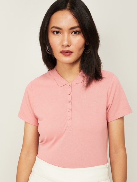 

Bossini Women Pink Shirt Style Top