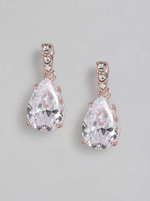 

Forever New Rose Gold Teardrop Shaped Drop Earrings