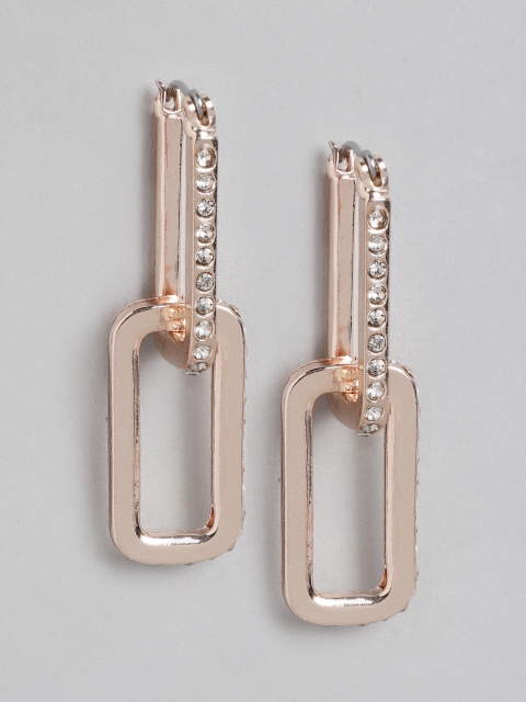 

Forever New Rose Gold Teardrop Shaped Drop Earrings