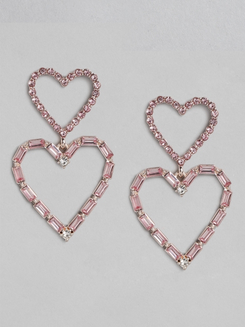 

Forever New Rose Gold Heart Shaped Drop Earrings