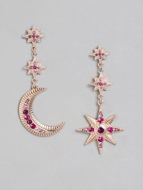 

Forever New Rose Gold Crescent Shaped Drop Earrings