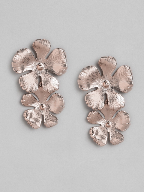 

Forever New Rose Gold Floral Drop Earrings