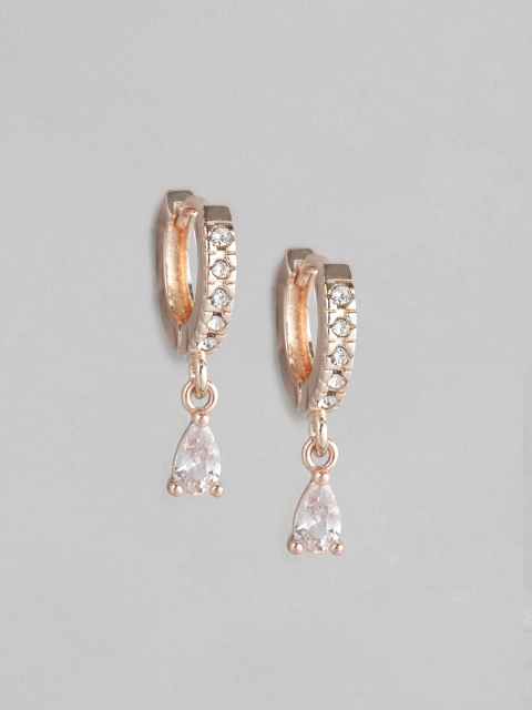 

Forever New Rose Gold Teardrop Shaped Drop Earrings