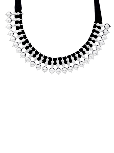 

ahilya Sterling Silver & Black Necklace