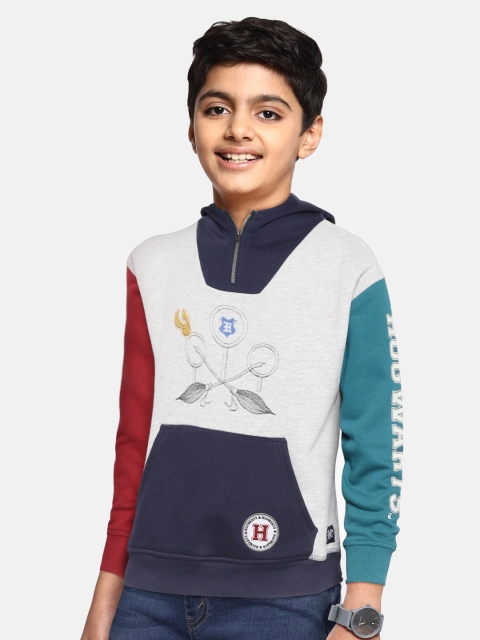 

Marks & Spencer Boys White Colourblocked Hooded Sweatshirt