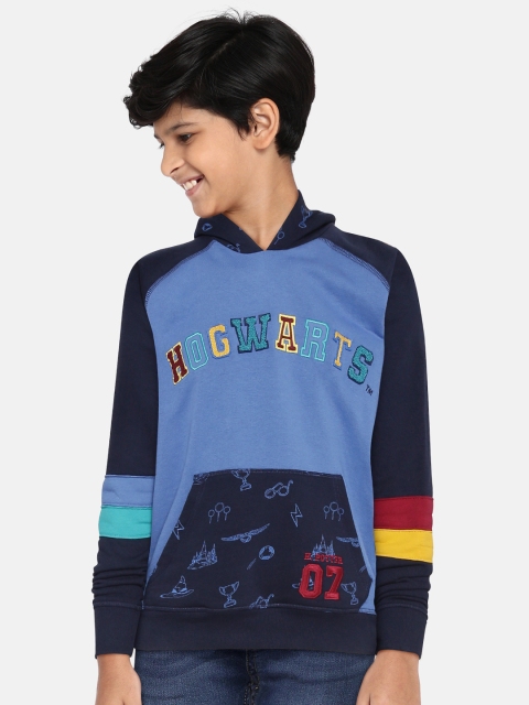 

Marks & Spencer Boys Blue Embroidered Hooded Sweatshirt