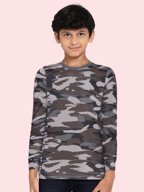 

Marks Spencer Boys Grey Camouflage Printed Pure Cotton T-shirt
