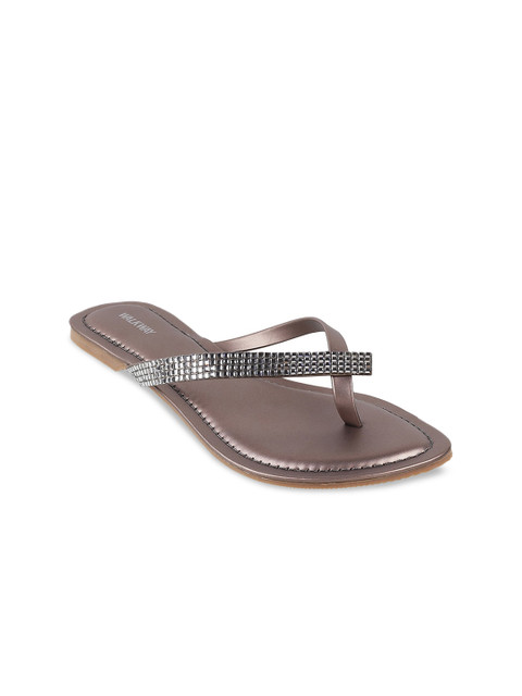 

WALKWAY by Metro Women Grey Embellished Open Toe Flats