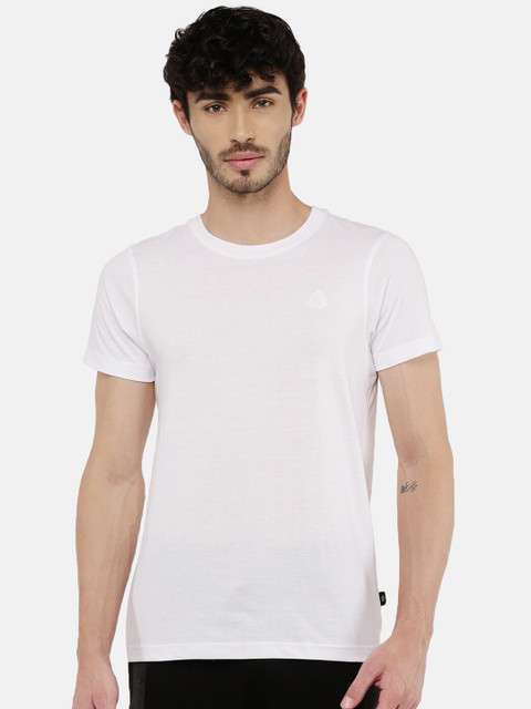 

DIXCY SCOTT Men White Solid T-shirt