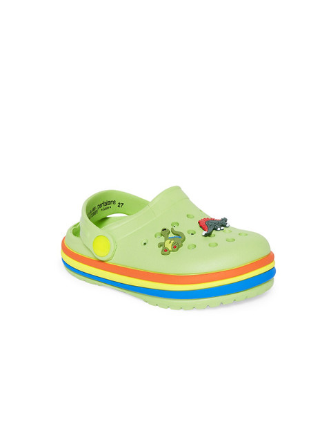 

Pantaloons Junior Boys Green Striped Clogs