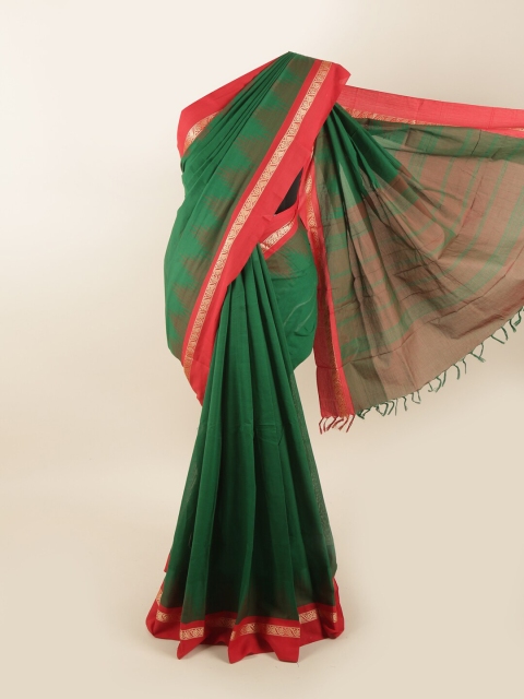 

Pothys Green & Red Pure Cotton Saree