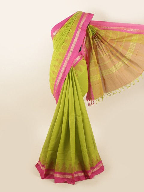 

Pothys Green & Pink Pure Kora Cotton Saree