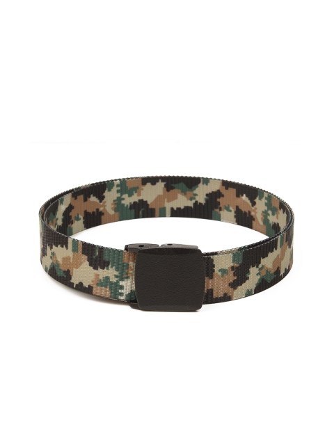 

Calvadoss Men Black Camouflage Printed Canvas Belt