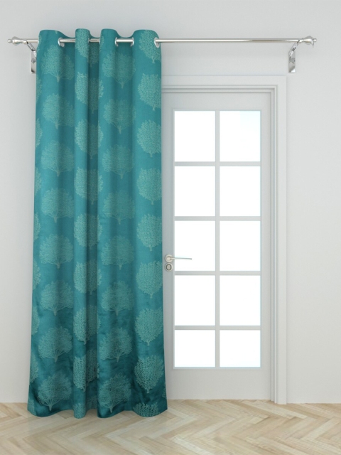 

Home Centre Blue Jade Jacquard Semi-Blackout Door Curtain