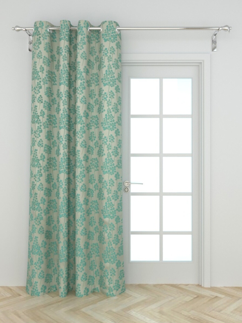 

Home Centre Green & Beige Floral Door Curtain