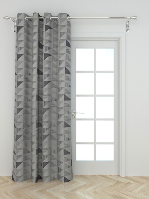 

Home Centre Grey Geometric Door Curtain