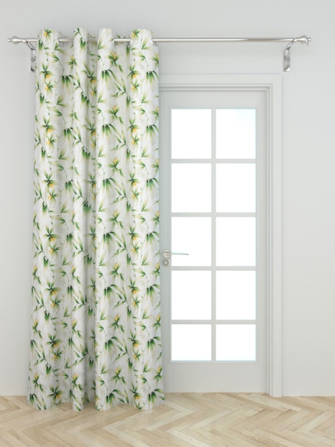 

Home Centre White & Green Floral Door Curtain