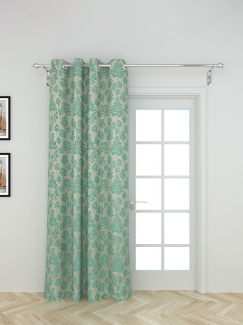 

Home Centre Off White & Blue Floral Door Curtain