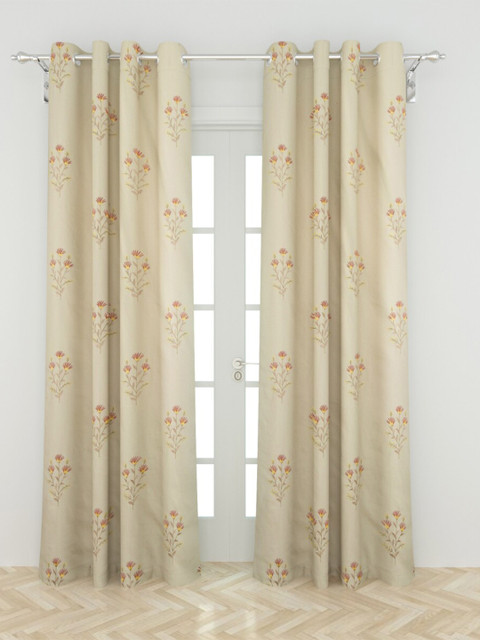 

Home Centre Beige & Red Floral Door Curtain