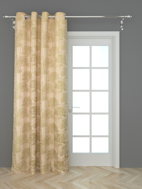

Home Centre Peach-Coloured Floral Door Curtain