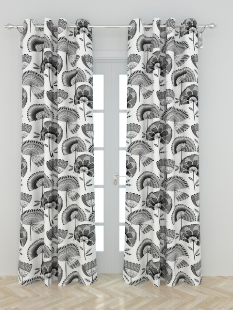 

Home Centre Black & White Set of 2 Ethnic Motifs Door Curtain