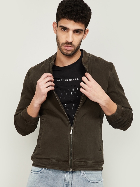 

Bossini Men Olive Green Bomber Jacket