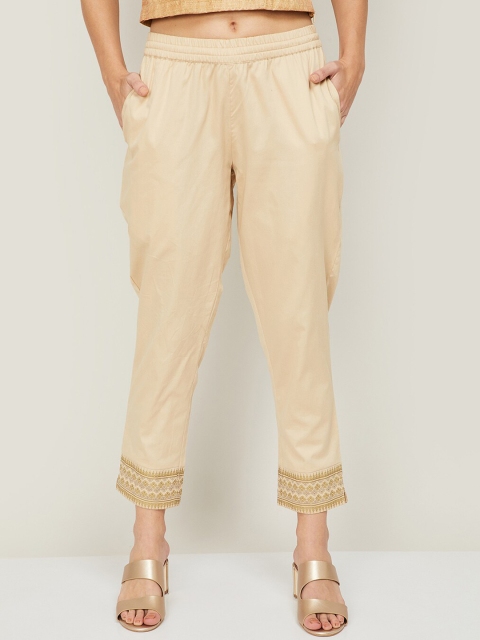 

Melange by Lifestyle Women Beige Trousers