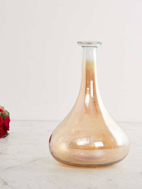 

Home Centre Gold-Toned Metal Bottle Shaped Vase