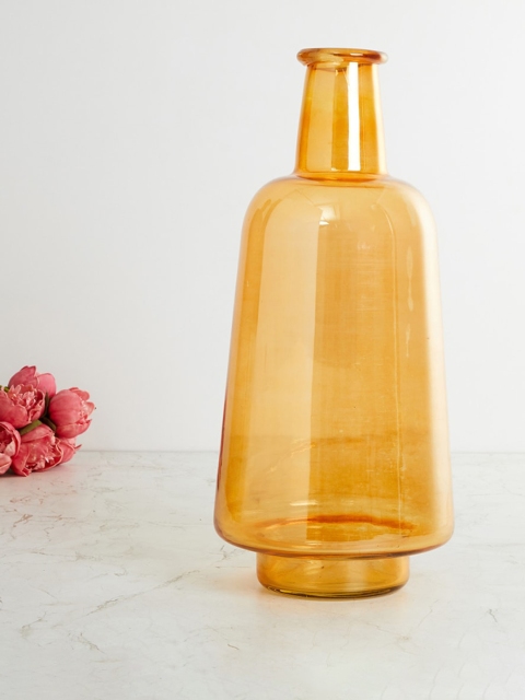 

Home Centre Yellow Solid Glass Vase