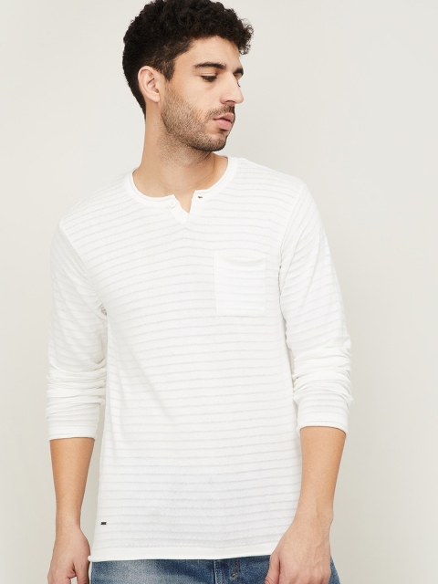 

Forca Men Off White Self Design Pullover Sweatshirt