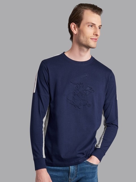 

Beverly Hills Polo Club Men Navy Blue Solid T-shirt