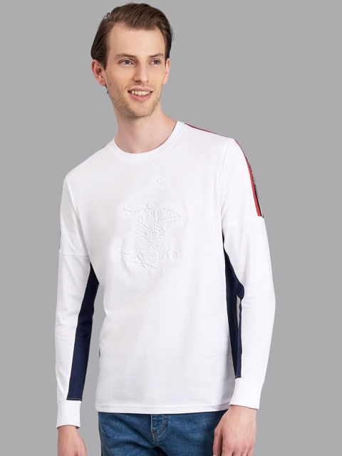 

Beverly Hills Polo Club Men White Self Designed T-shirt