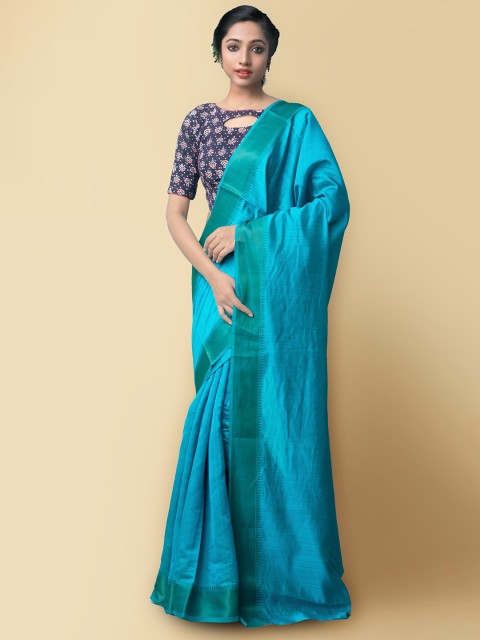 

Unnati Silks Blue & Green Art Silk Patola Saree
