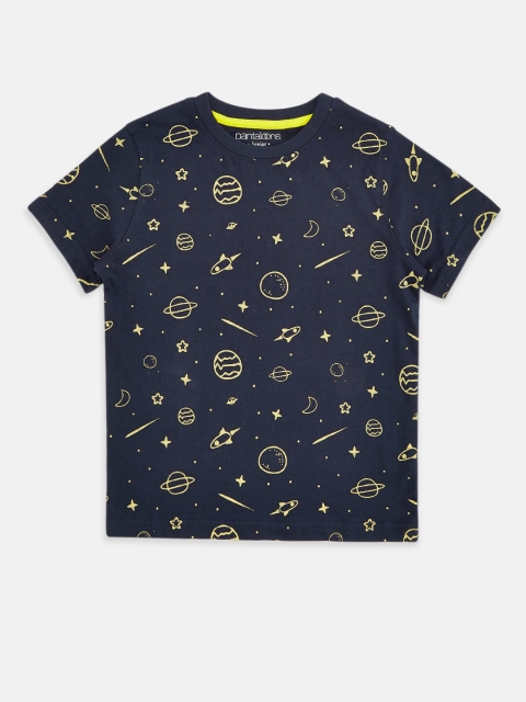 

Pantaloons Junior Boys Navy Blue Printed T-shirt
